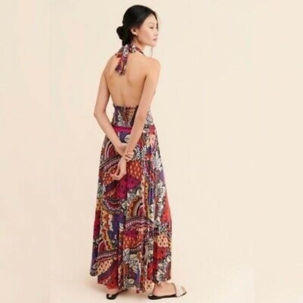 Anthropologie Maeve Cynthia halter Maxi dress BNWT